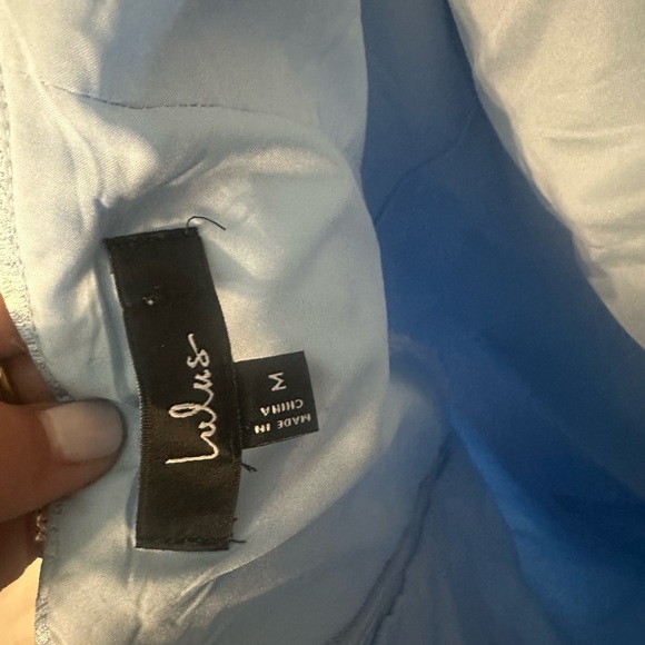 Lulu's Light Blue Floral Dress - Picture 3 of 4